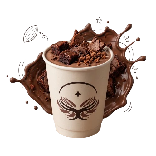 Choco Brownie Crunch shake with dense brownie pieces