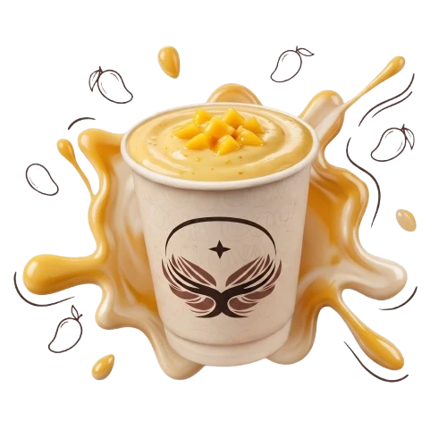 Mango thick shake prepared with real mango pulp