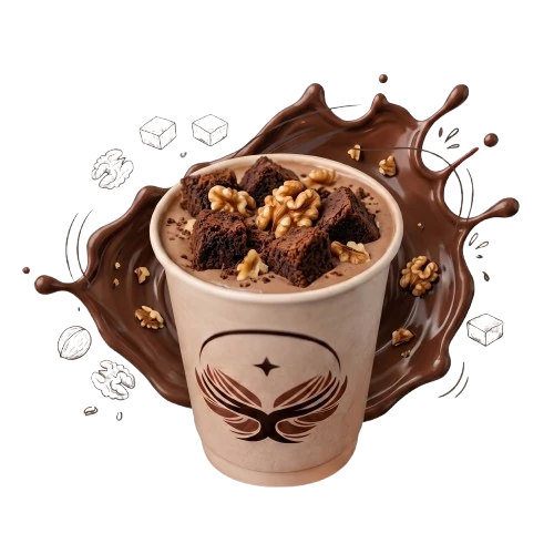Wallnut Brownie thick shake with roasted walnuts
